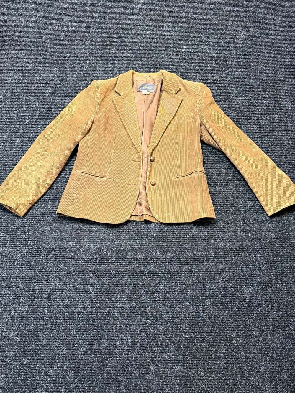 Epitome Petites Tan Corduroy Blazer Jacket Size Petite 70s 80s Preppy Capsule Vi